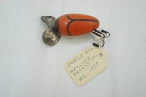 lot 53 image: Vintage Paddle Bug Millsite Tackle Co. MI 1937
