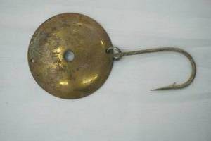 lot 357 image: Vintage Canadian Bait Co. MPLS Large Round Spoon Lure