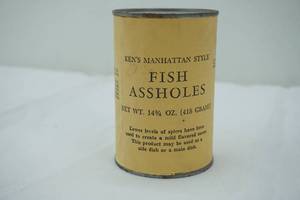 lot 465 image: vintage fish assholes can
