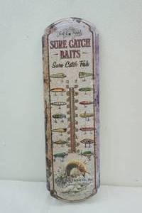 lot 527 image: Sure Catch Tin Thermometer