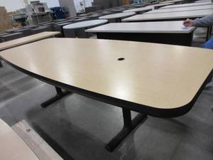 lot 216 image: BOAT SHAPE CONFERENCE TABLES