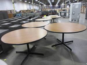 lot 226 image: STEELCASE,  ROUND CAFE TABLES