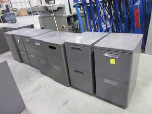 lot 232 image: HERMAN MILLER FILE PEDESTALS