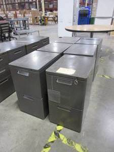 lot 233 image: HERMAN MILLER FILE PEDESTALS