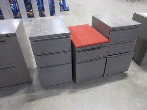 lot 241 image: HERMAN MILLER FILE PEDESTALS