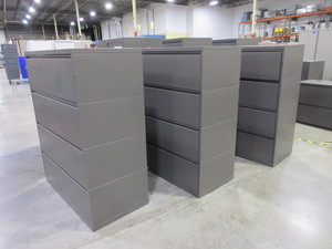 lot 248 image: HERMAN MILLER LATERAL FILE CABINETS