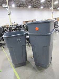 lot 119 image: RUBBERMAID, 50 GALLON WHEELED TRASH BINS