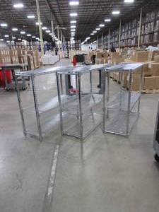 lot 100 image: CARI ALL, HEAVY DUTY WIRE SHELVING