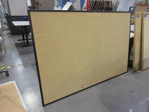 lot 123 image: QUARTET, BLACK FRAME, WALL MOUNT CORK BOARD