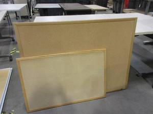lot 124 image: QUARTET, WOOD FRAME, WALL MOUNT CORK BOARDS