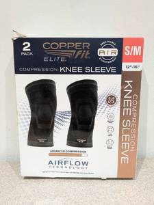 NEW. COPPER FIT ELITE S/M COMPRESSION KNEE SLEEVE