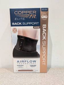 lot 21 image: NEW. COPPER FIT ELITE ADJUSTABLE BACK SUPPORT