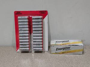 lot 69 image: 2PKS. OF ASSORTED BATTERIES (AA & C)