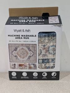 lot 73 image: NEW WYATT & ASH GERALDINE MACHINE WASHABLE AREA RUG