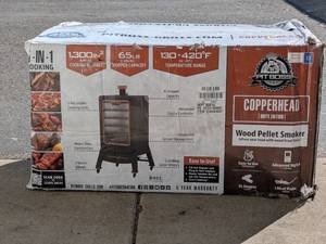 lot 116 image: PITBOSS COPPERHEAD VERTICAL WOOD PELLET SMOKER