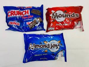 lot 60 image: Fun Size Crunch Bars, Snack Size Almond Joy & Mounds