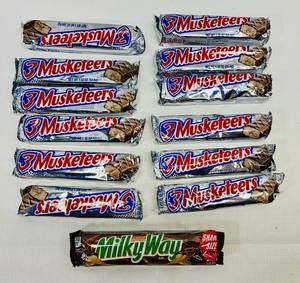 lot 63 image: 12x 3Musketeers & King Size MilklyWay
