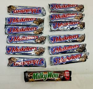 lot 64 image: 12x 3Musketeers & King Size MilklyWay