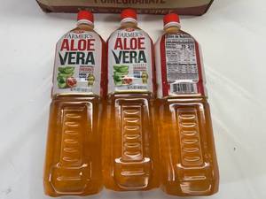 lot 269 image: LL. 3x 1.58qt OKF Farmers Aloe Vera-Pomegranate Flavored