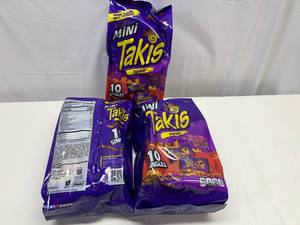 lot 261 image: JJ. 3x 10 1.23oz Takis Single Bags Bite Size