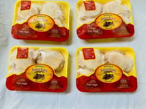 lot 154 image: G. 4x 1.6lbs(avg wt) Chicken Thighs-Gerber Amish Farms