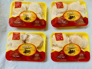 lot 155 image: G. 4x 1.6lbs(avg wt) Chicken Thighs-Gerber Amish Farms