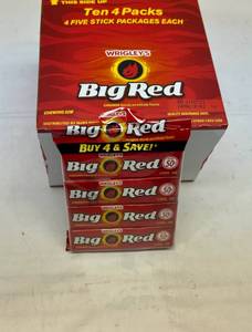 lot 290 image: S. 10x 4pk(40pks) Big Red Gum