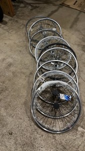 lot 123 image: Set of 9 Bicycle Wheels 24 Inch