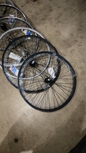 lot 126 image: Collection of 7 Bicycle Wheels - 26 Size