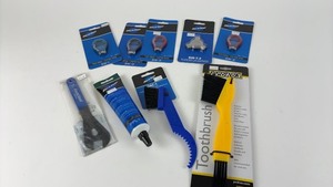 lot 490 image: Collection of Bicycle Maintenance Tools Including Park Tool Wrenches and Brushes