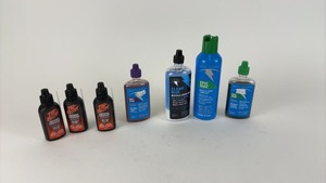 lot 496 image: Collection of Bicycle Chain Lubricants and Superior Lubricant Bottles