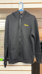 lot 566 image: GT Logo Zip-Up Hoodie in Charcoal Grey SMALL