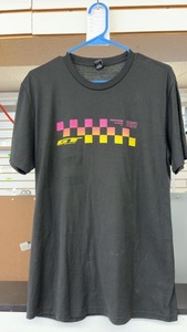 lot 578 image: GT Logo Tee with Colorful Checkered Design - MEDIUM
