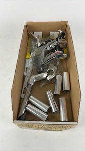 lot 658 image: Collection of Bicycle Stems, Derailleurs, and Shims