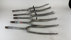lot 679 image: Set of 5 Bicycle Forks with Chrome Finish
