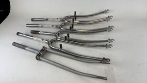lot 680 image: Set of 6 Chrome Plated Bike Forks in Various Measurements