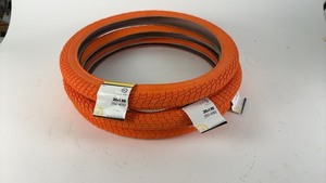 lot 164 image: Set of 3 Sunlite Orange Bicycle Tires 20x1.95 (ISO 406)