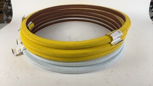 lot 184 image: Set of 5 Sunlite 27x1-14 Bicycle Tires in Yellow, Blue, and Brown