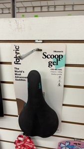 lot 248 image: Fabric Womens Scoop Gel Bicycle Saddle with Chrome Rail