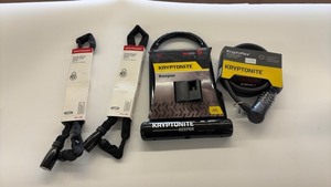 lot 335 image: Collection of Kryptonite Bike Locks and Cable Locks