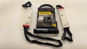 lot 336 image: Kryptonite Keeper Bicycle U-Lock with Bontrager Chain