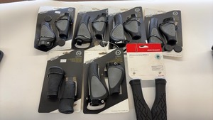 lot 349 image: Collection of Ergonomic Bike Handlebar Grips and Bontrager MTB Grip