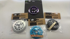 lot 365 image: Assorted BMX Sprockets Collection - STLN Bikes and SALT