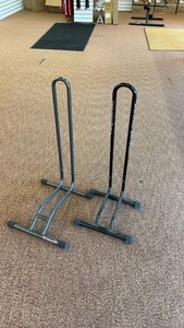 lot 380 image: Pair of Superstand Bicycle Racks for Indoor Storage
