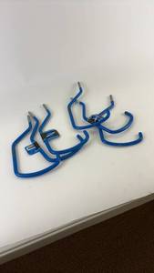 lot 351 image: Set of 6 Blue Oversized Wood Thread Hooks