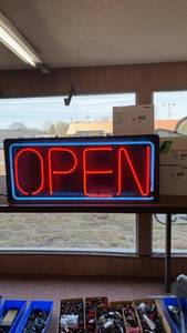 lot 98 image: Large Neon OPEN Sign