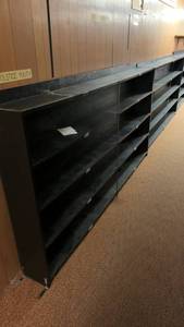lot 744 image: Wooden Shelving Unit for Storage, 8ft Long