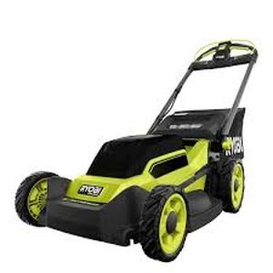 lot 5 image: RYOBI 40V HP Brushless 20 in. Cordless Electric Battery Walk Behind Self-Propelled Lawn Mower  Customer Returns See Pictures