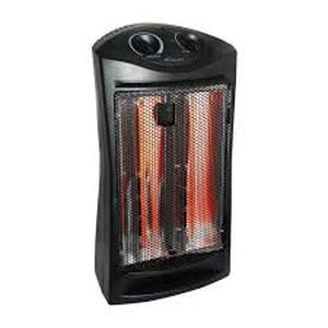 lot 17 image: Lot of living zone 1500-Watt Black Electric Tower Quartz Infrared Space Heater with Thermostat  Customer Returns See Pictures