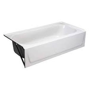 lot 19 image: Bootz Industries Aloha 60 in. x 30 in. Soaking Bathtub with Left Drain in White Customer Returns See Pictures